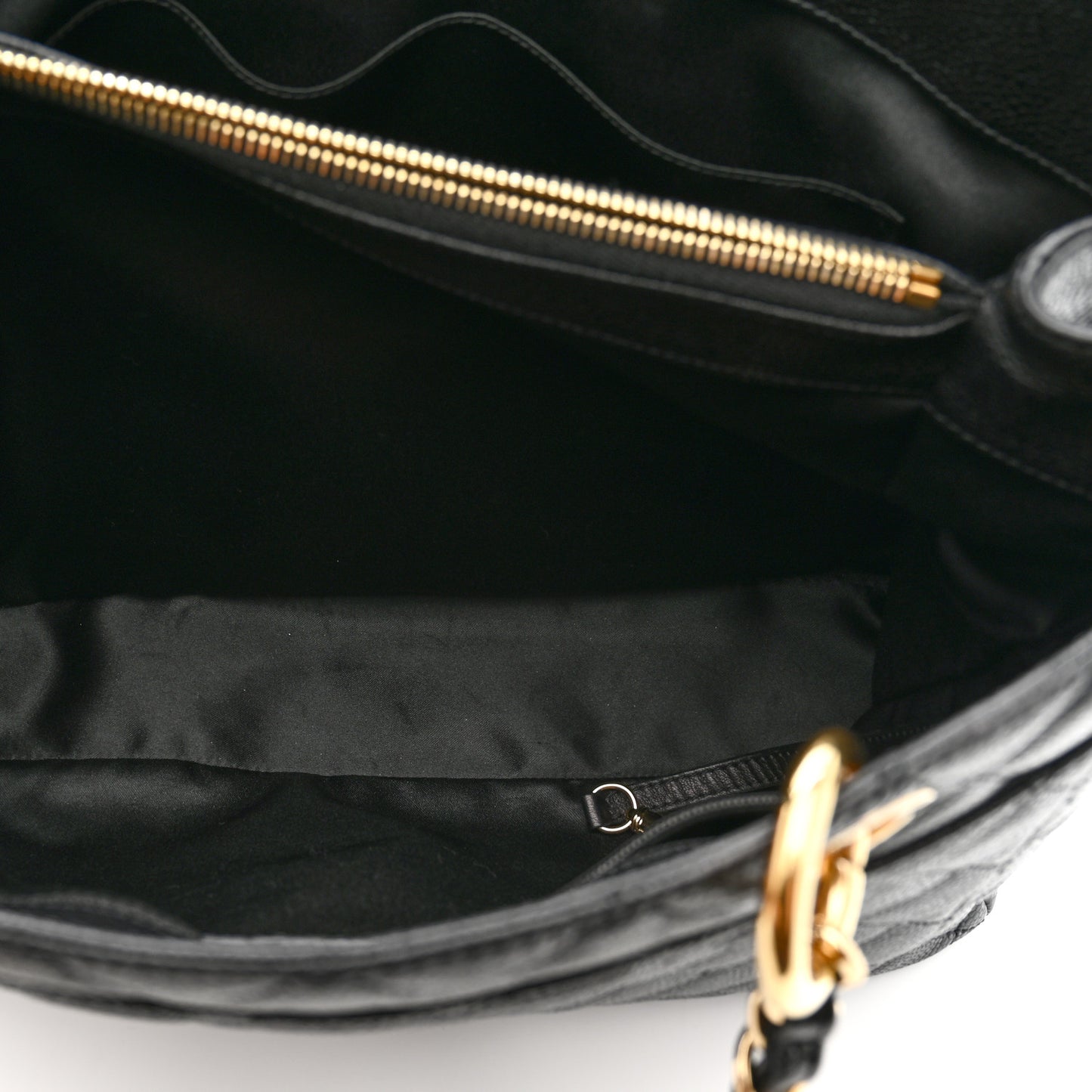 Caviar Quilted Grand Shopping Tote GST Black