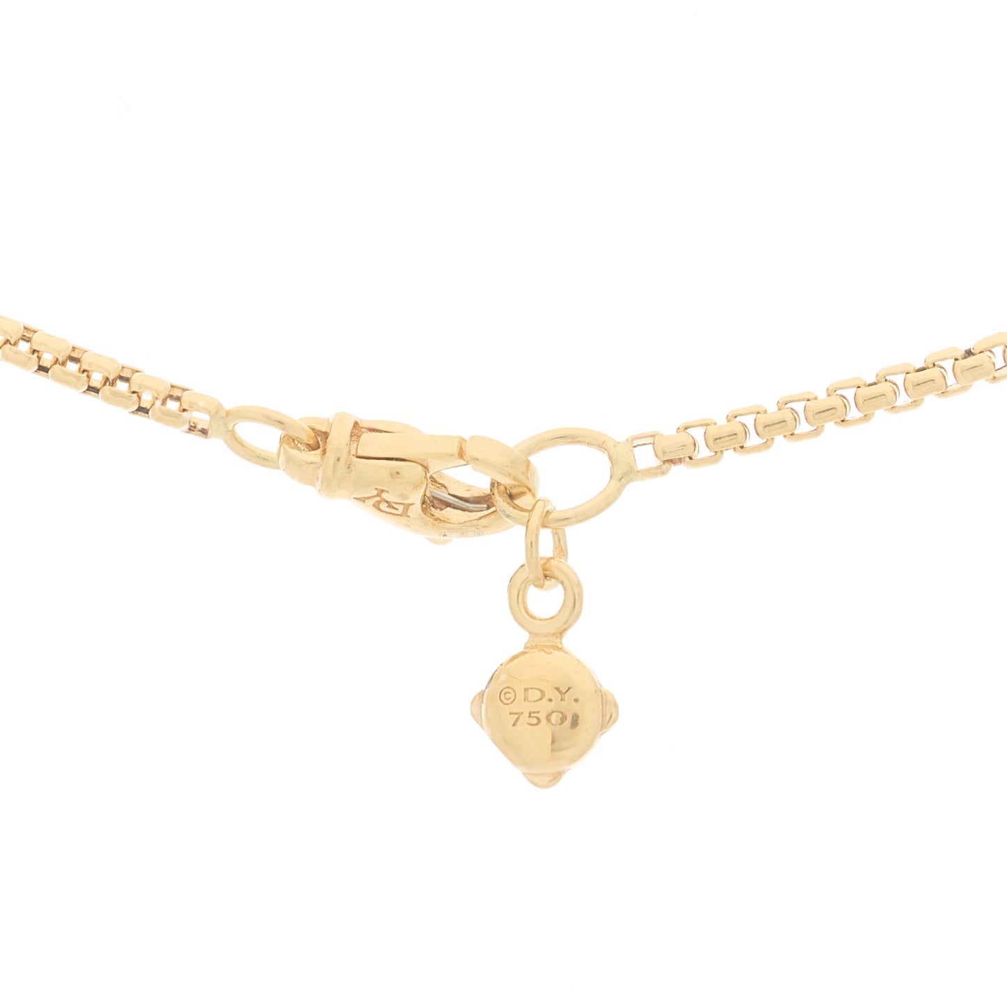 18K Yellow Gold 1.7mm Box Chain Necklace 18"