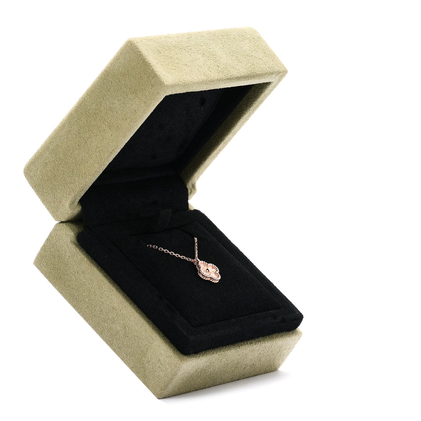 18K Rose Gold Sweet Alhambra Pendant Necklace