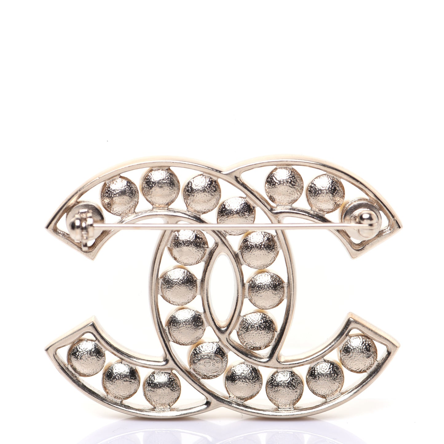 Pearl CC Brooch Light Gold