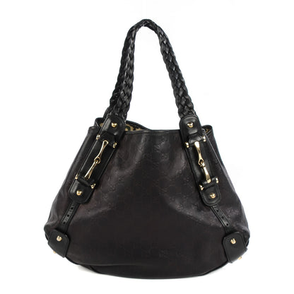 Gucci Guccissima Medium Pelham Shoulder Bag Black 1 of 8