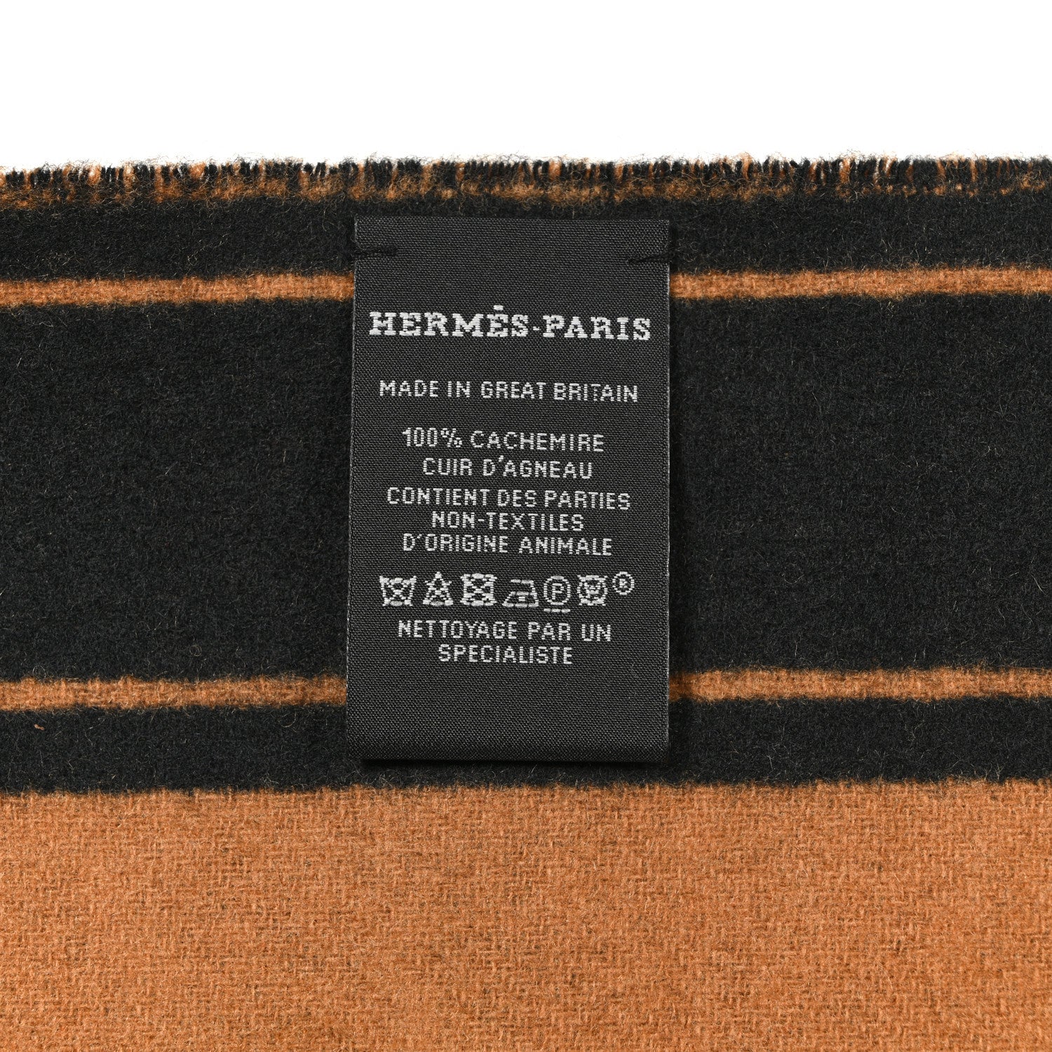Hermes Cashmere Casaque Clefs de H Muffler Black Alezan 1822145