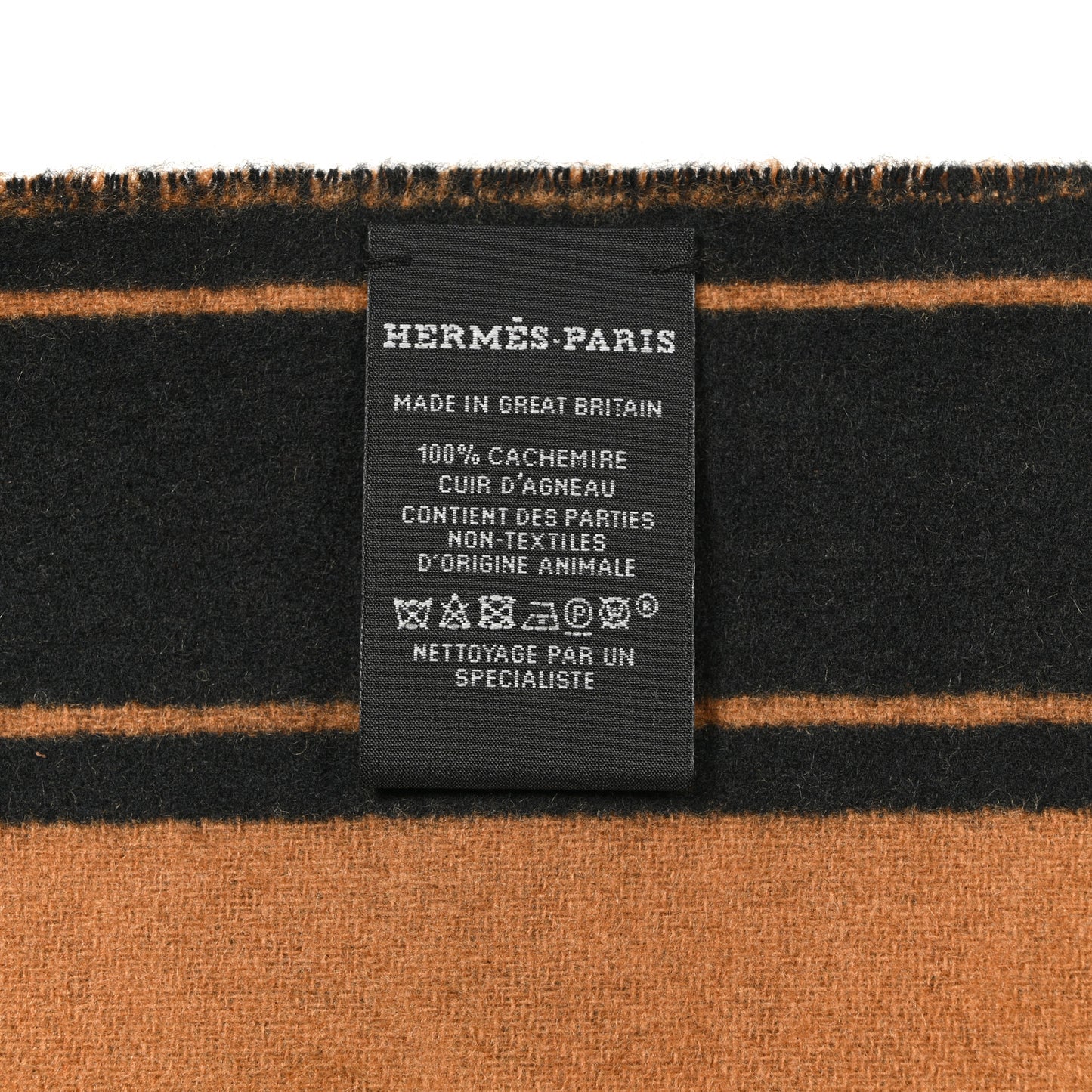 Cashmere Casaque Clefs de H Muffler Black Alezan