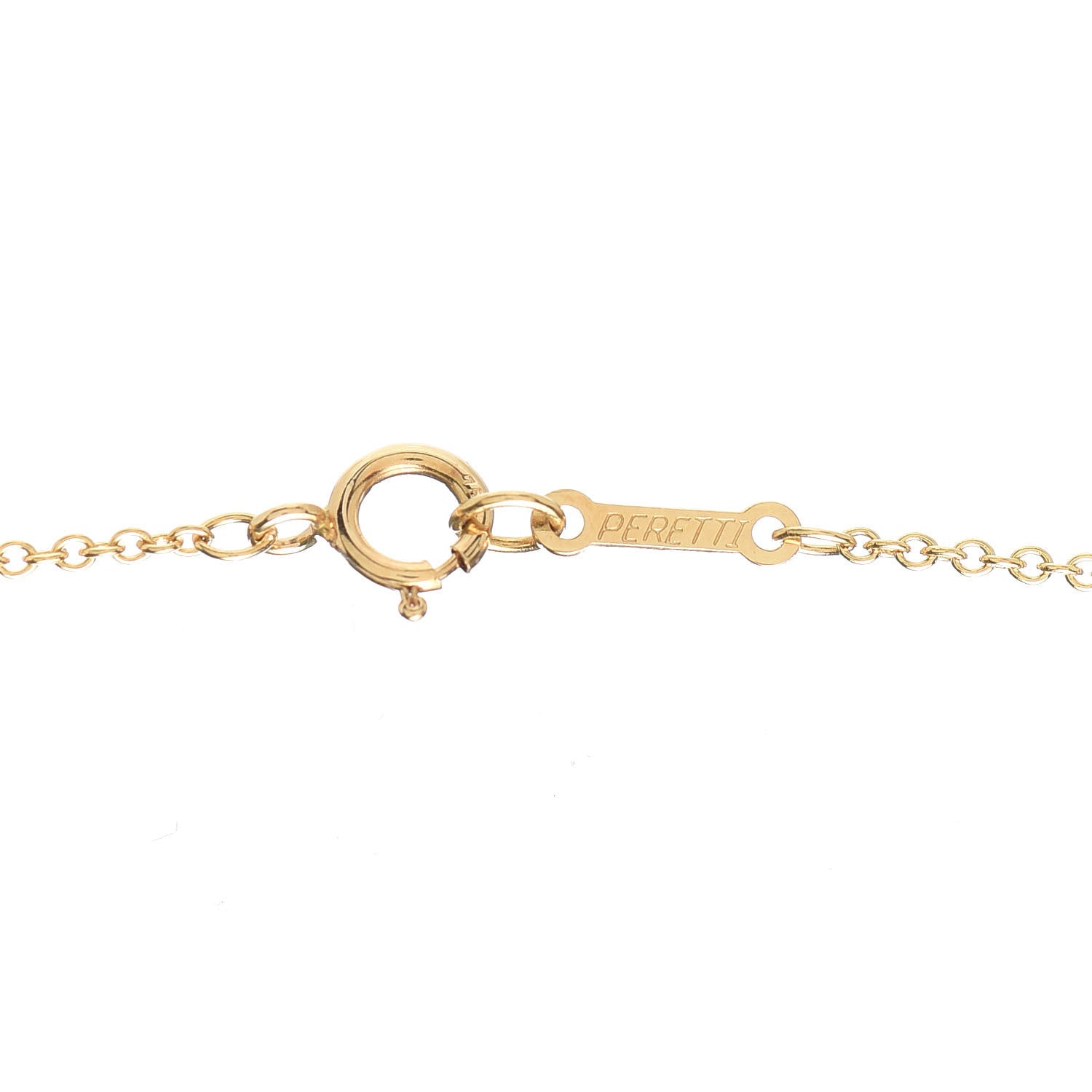 Tiffany 18K Yellow Gold 11mm Elsa Peretti Bean Pendant Necklace 5 of 5