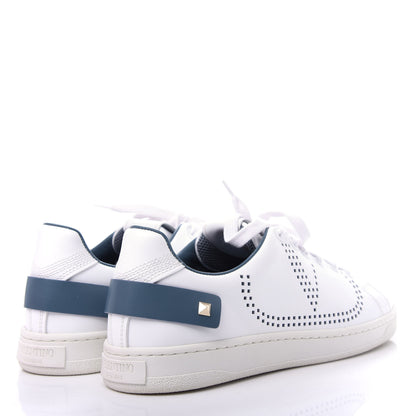 Valentino Garavani Calfskin Womens Backnet Sneakers 38.5 White Blue 4 of 11