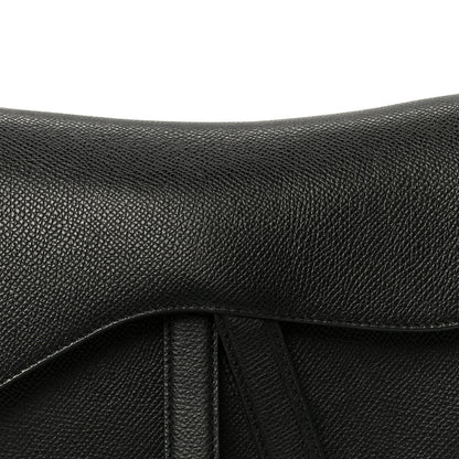 Christian Dior Grained Calfskin Saddle Bag Black 8 of 11