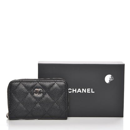 Chanel Caviar Quilted Zip Coin Purse Black 8 of 8