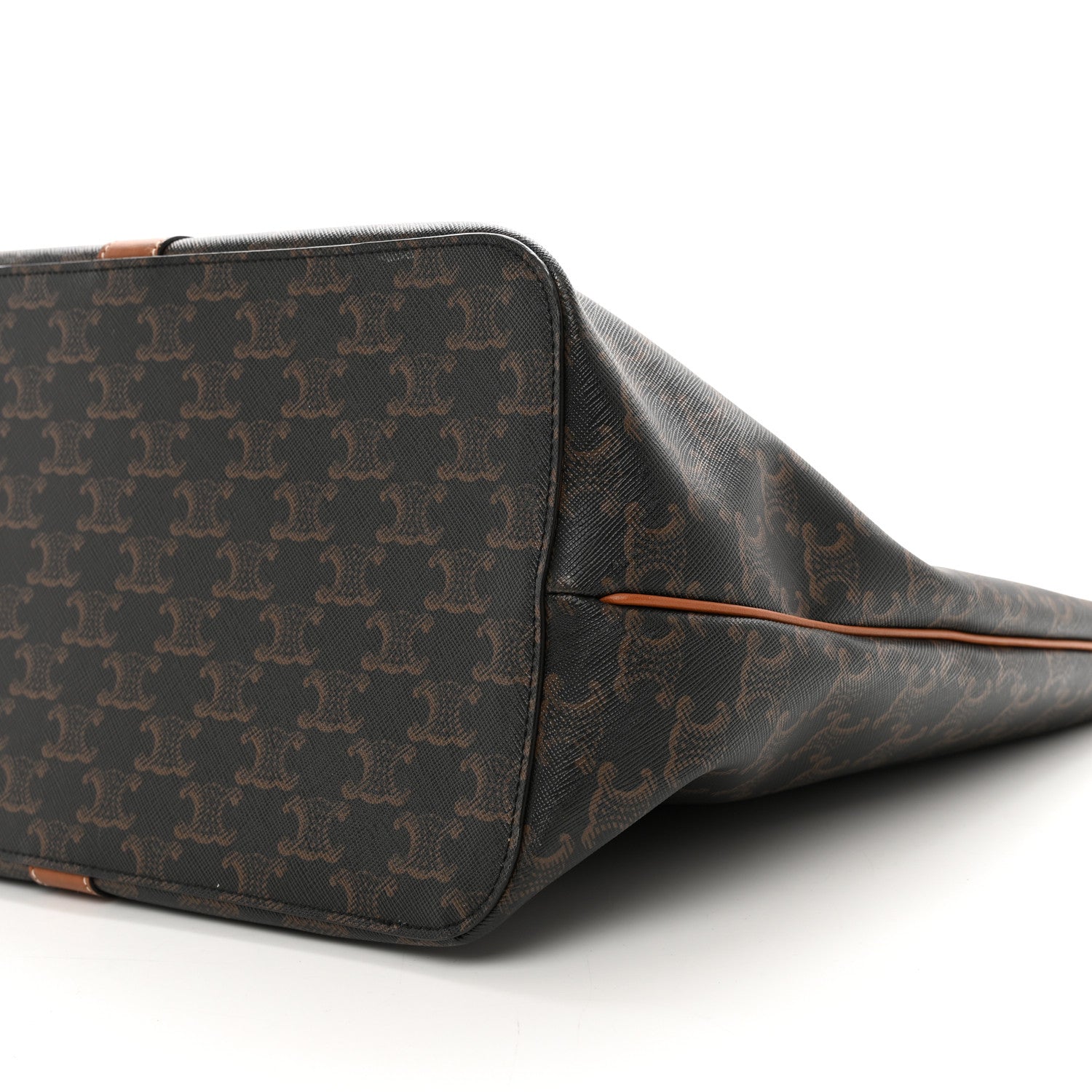 Celine Triomphe Canvas Calfskin Medium Cabas Bag Tan 10 of 10