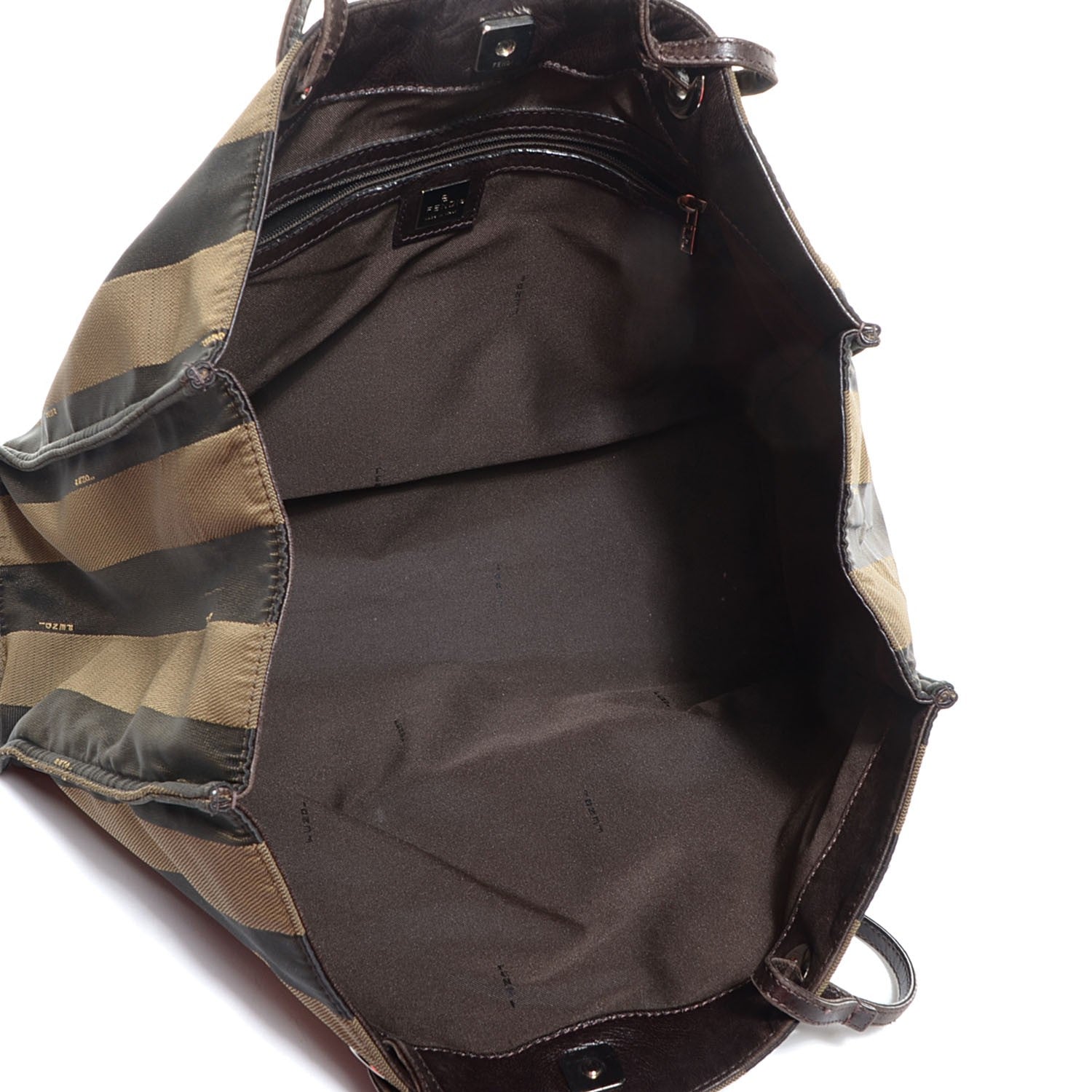 Fendi Vintage Pequin Tote Tobacco 5 of 7