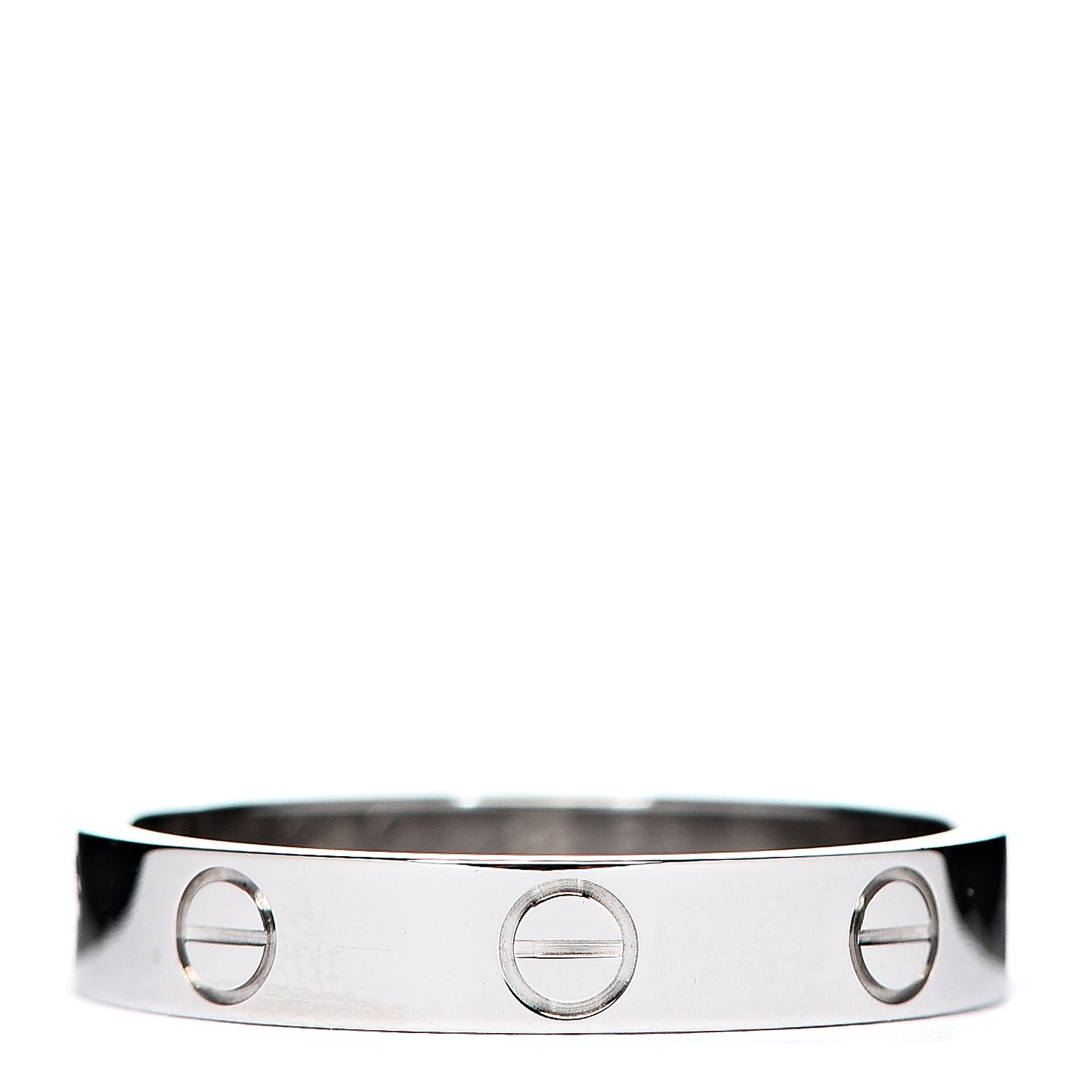 18K White Gold 3.5mm LOVE Wedding Band Ring 55 7.25