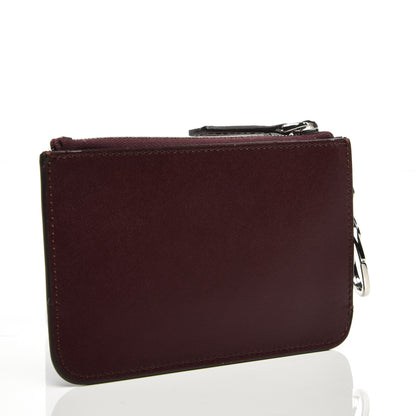 Fendi Vitello Liberty Studded Coin Pouch Key Case Bordeaux Multicolor 3 of 7