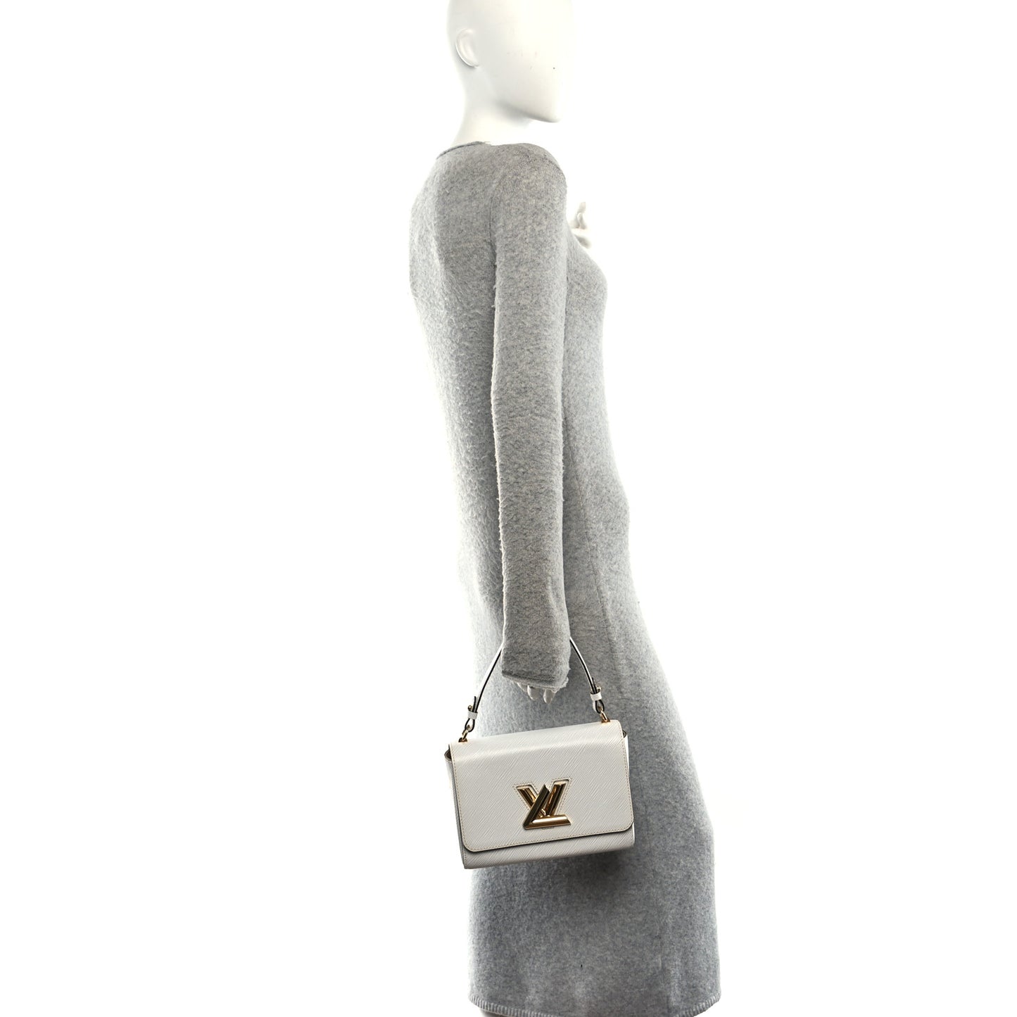 Epi Twist Shoulder Bag MM White