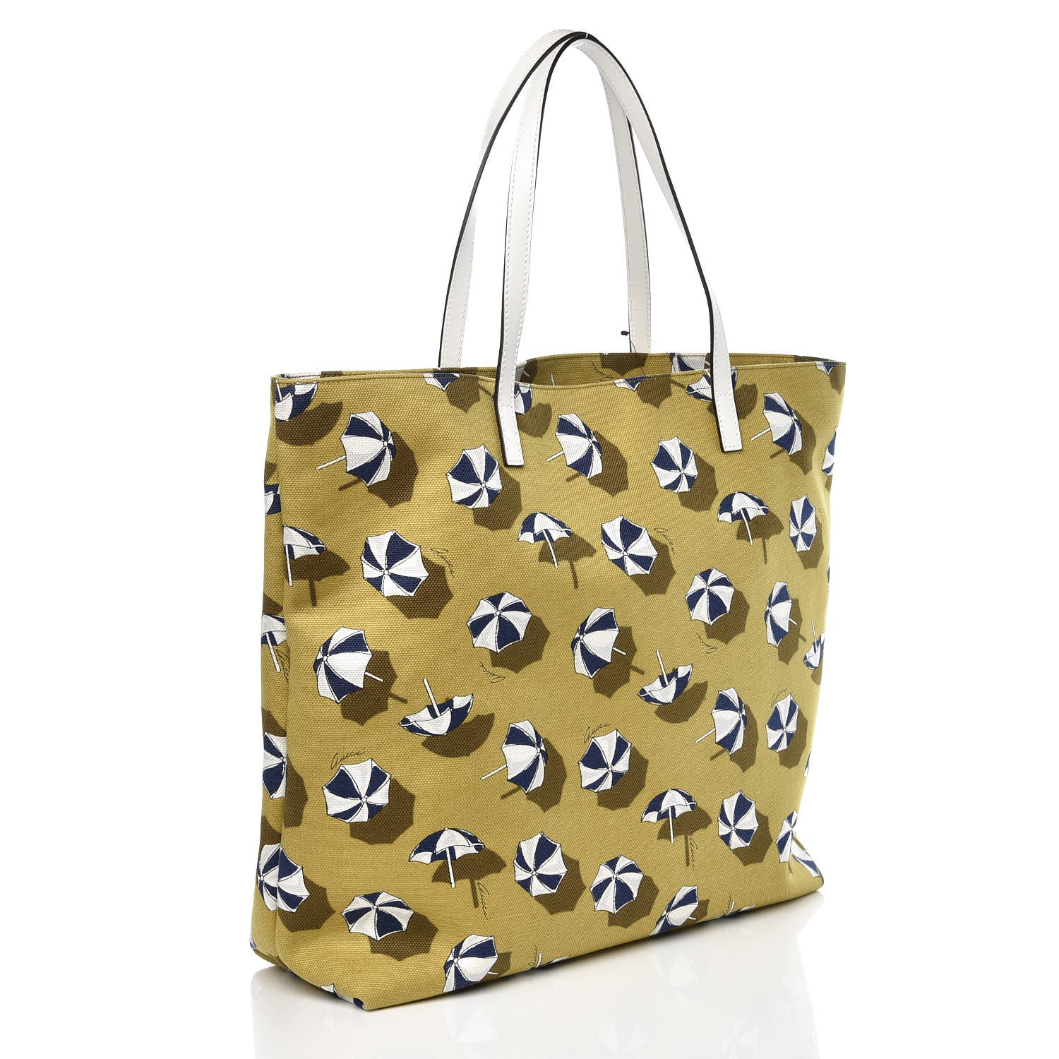 Gucci Canvas Large Umbrella Tote Yellow 3 of 8