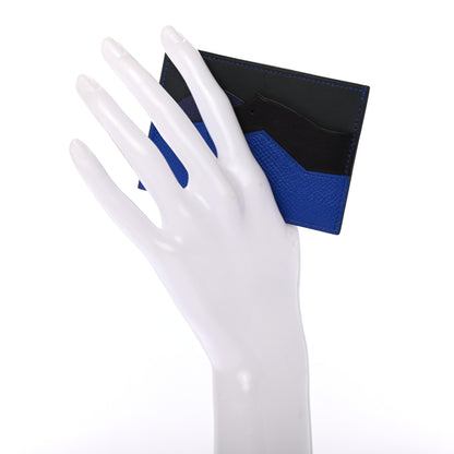 Hermes Epsom Evercalf Evercolor Sombrero Les Petits Chevaux Card Holder Bleu Royal Bleu Indigo Encre Obscur 2 of 6