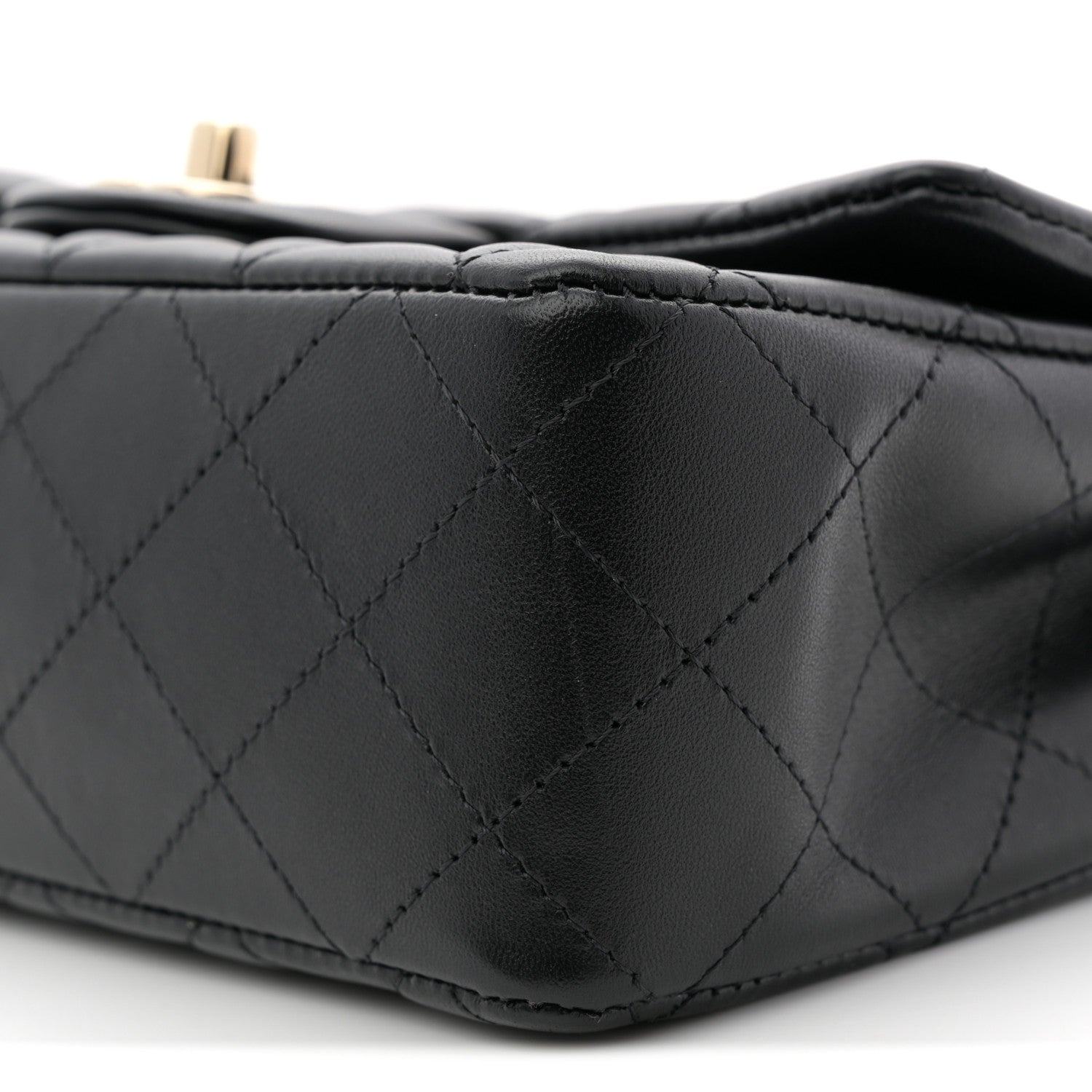 Chanel Lambskin Quilted Mini Rectangular Flap Black 10 of 12