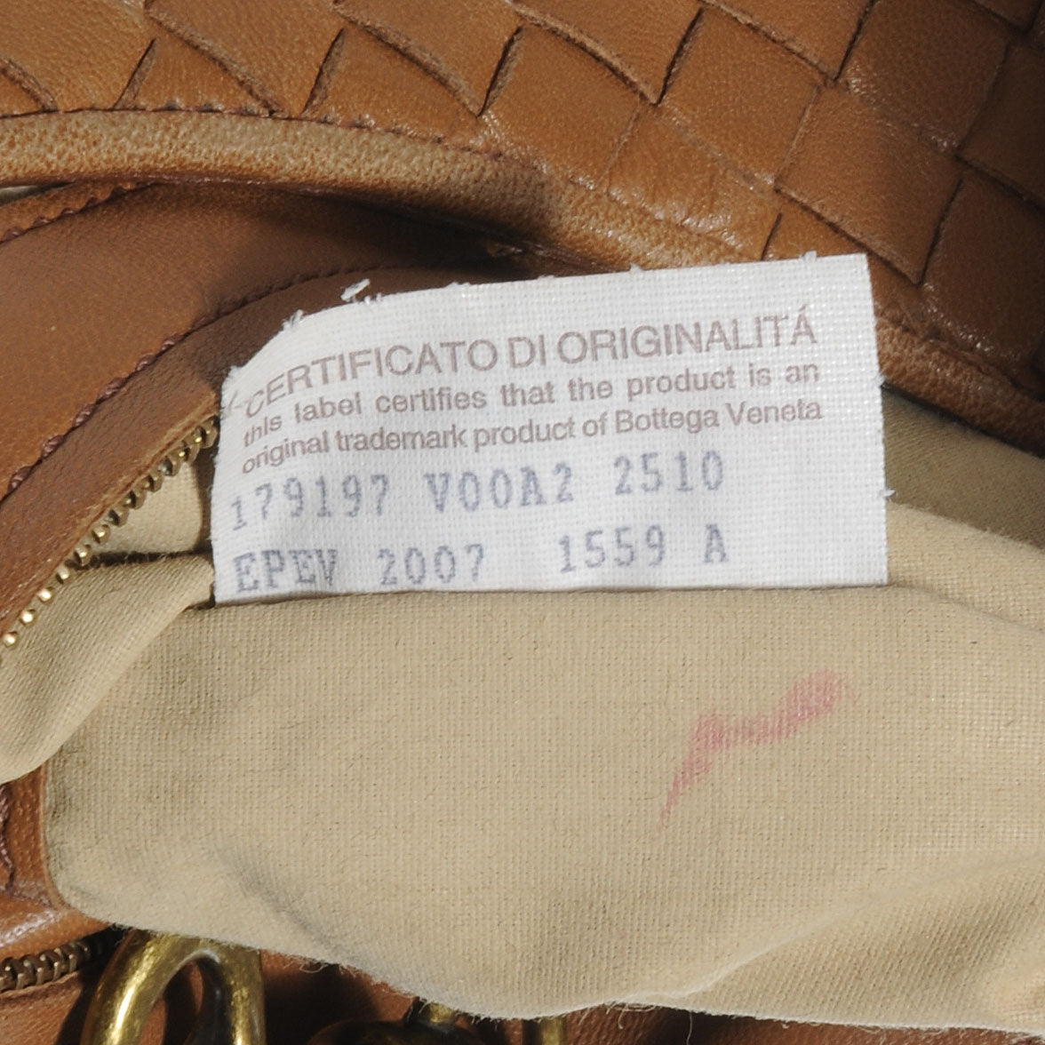 Nappa Intrecciato Ball Hobo Noce