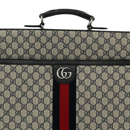 Gucci GG Supreme Monogram Web Savoy Garment Bag Beige Blue 9 of 9