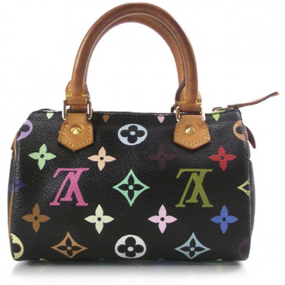 Louis Vuitton Monogram Multicolor Mini Sac HL Speedy Black 2 of 9