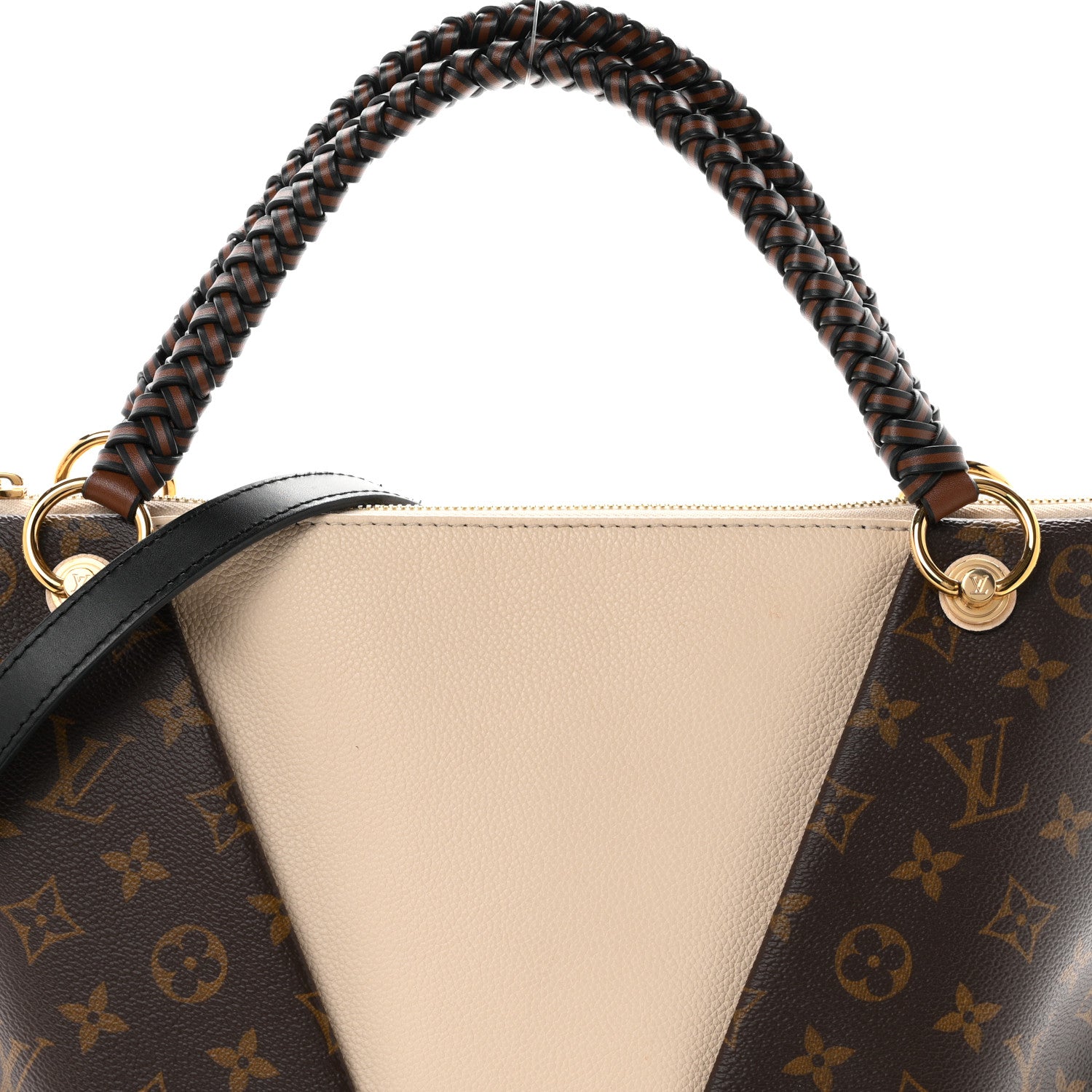 Louis Vuitton Monogram Braided V Tote MM Creme 7 of 9