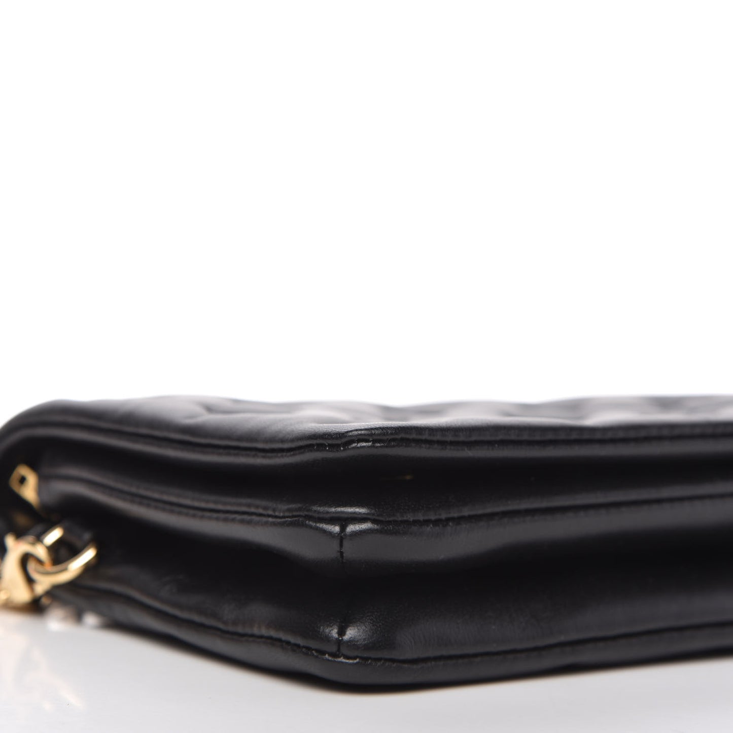 Lambskin Embossed Monogram Pochette Coussin Black