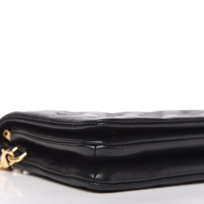Louis Vuitton Lambskin Embossed Monogram Pochette Coussin Black 6 of 9