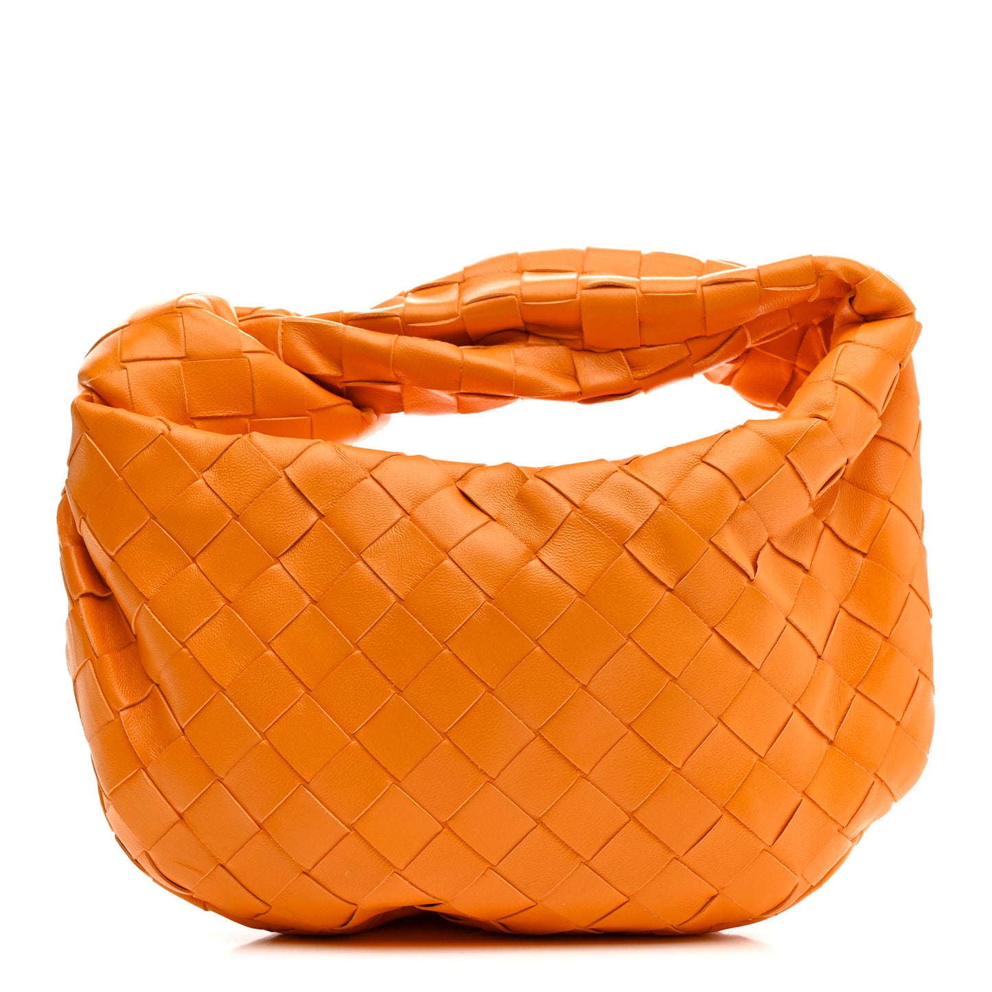 Nappa Intrecciato Mini Jodie Tangerine