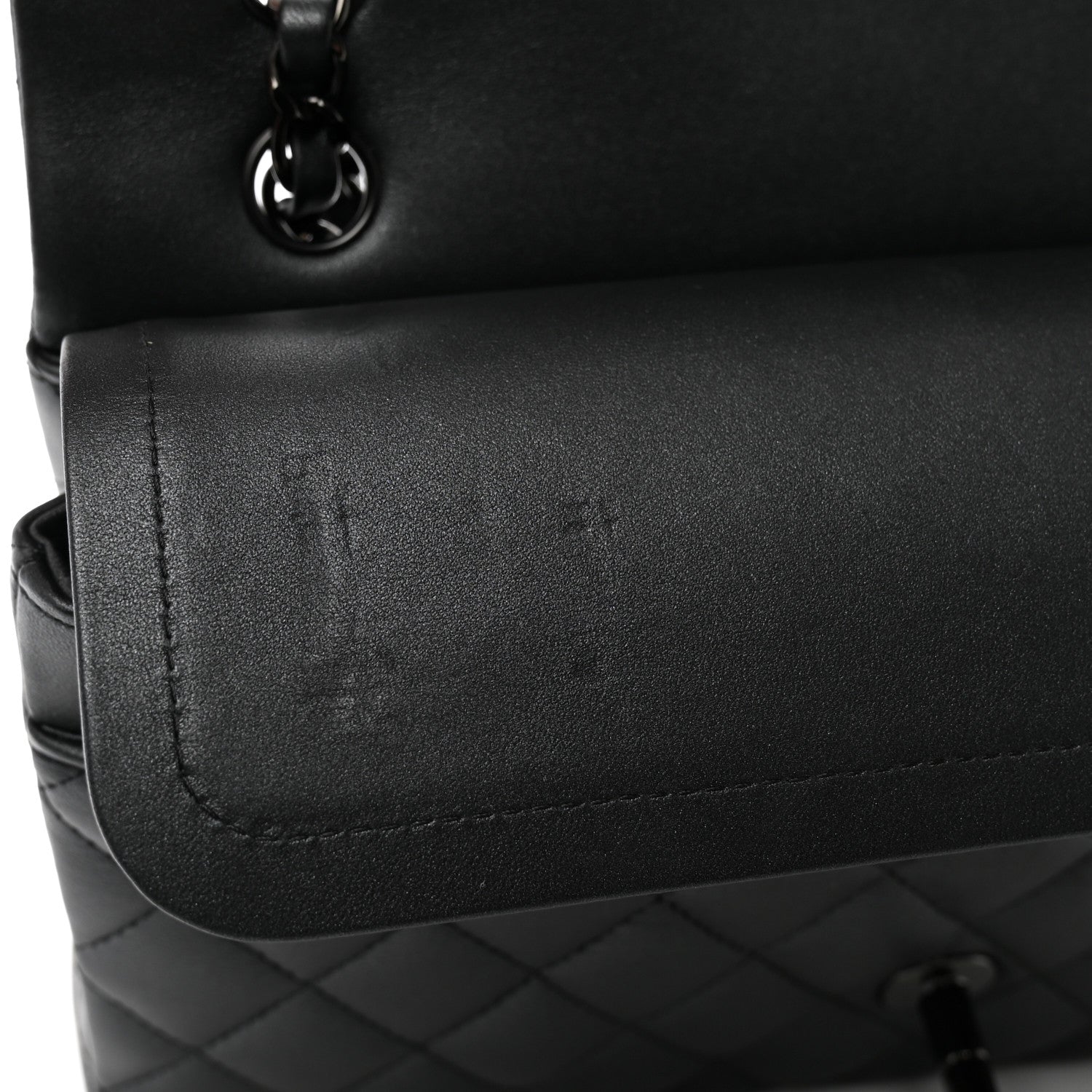 Chanel Lambskin Quilted Medium Double Flap So Black 11 of 11