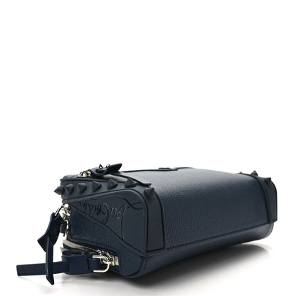 Christian Louboutin Empire Calfskin Gomme Spikes Loubitown Crossbody Loubi Navy 4 of 9