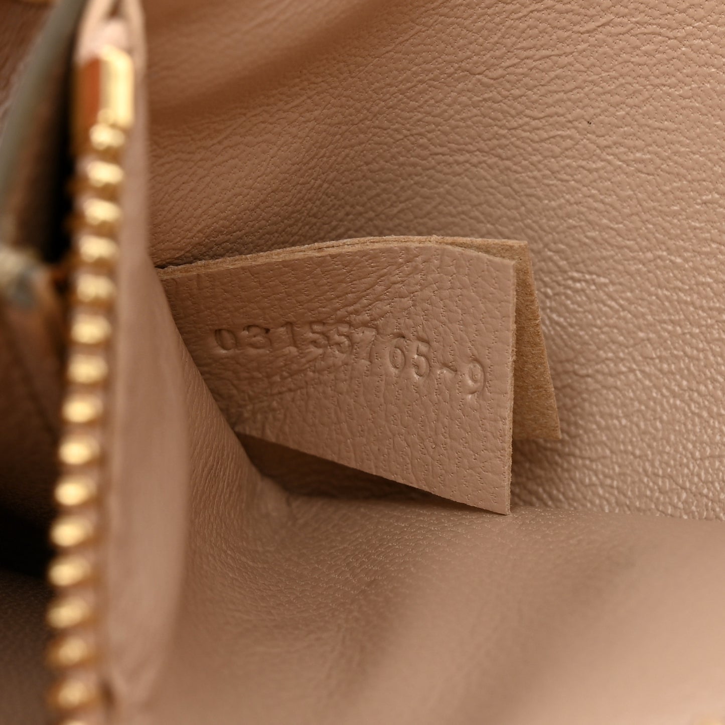 Calfskin Suede Gabrielle Clutch Cream Chestnut