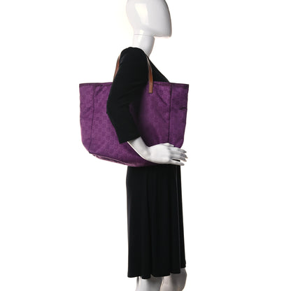 Gucci Nylon Guccissima Medium Tote Purple 2 of 35