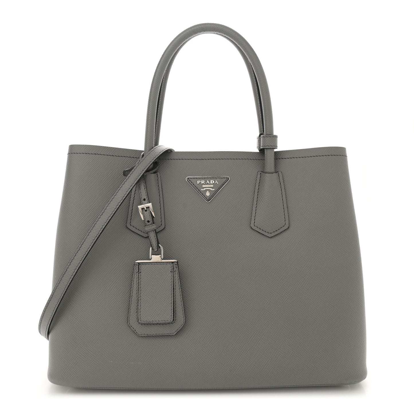 Saffiano Cuir Small Double Bag Marmo