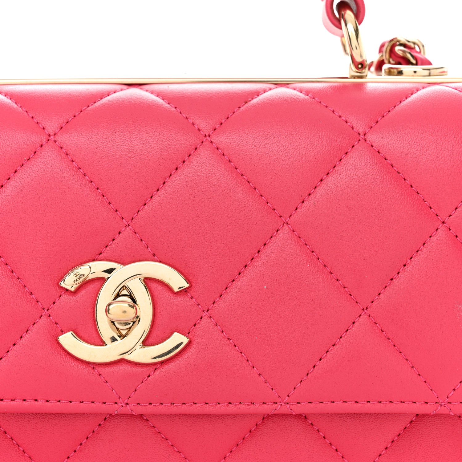 Chanel Lambskin Quilted Small Trendy CC Dual Handle Bag Dark Pink 11 of 16