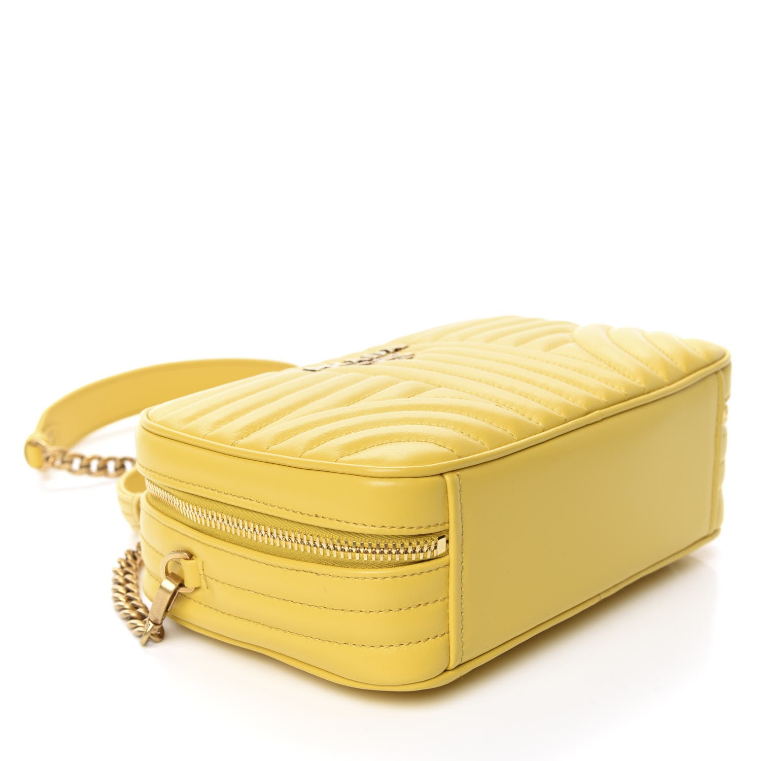 Prada Soft Calfskin Impunture Diagramme Top Handle Chain Crossbody Bag Sole 4 of 9
