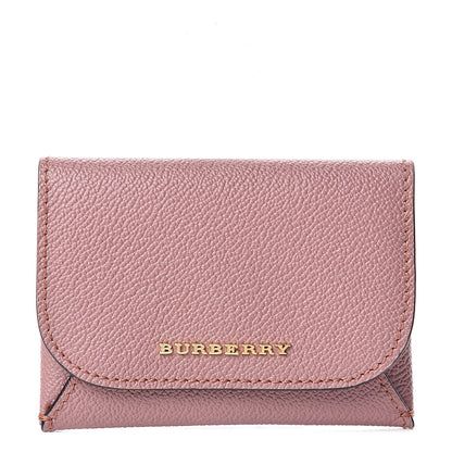 Burberry Soft Grain Calfskin Haymarket Check Mayfield Card Case Dusty Pink 2 of 7
