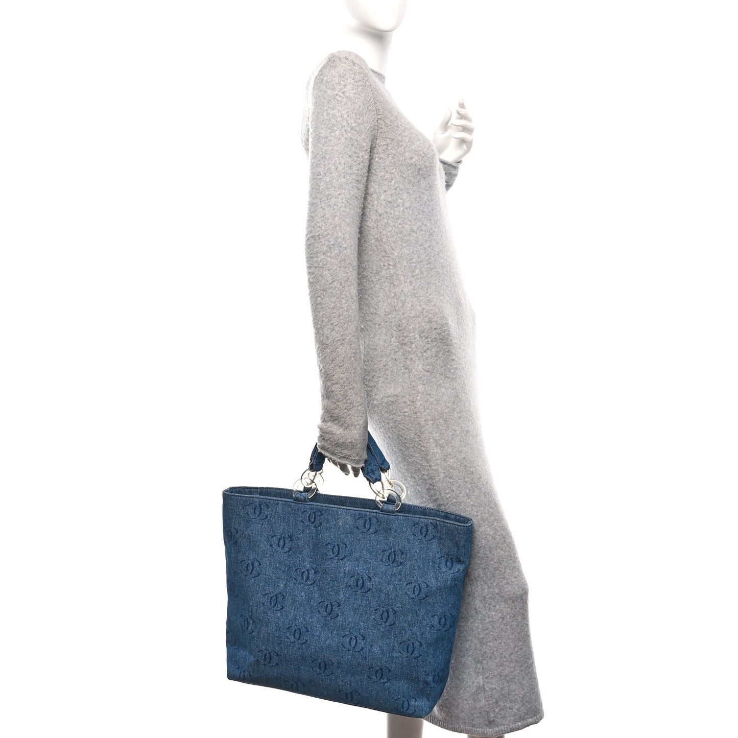 Denim Large CC Tote Dark Navy Blue