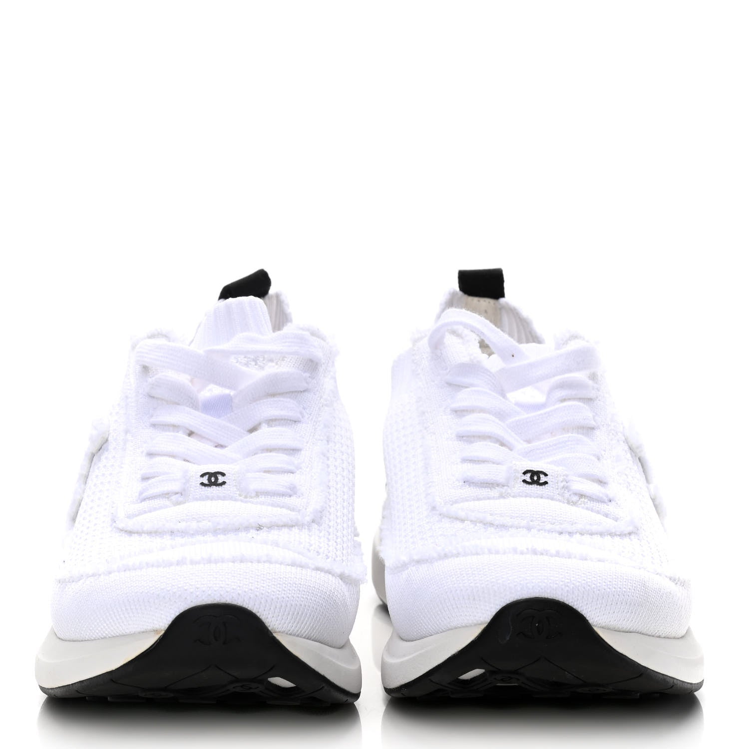 Chanel Fabric Logo Sneakers 39 White 2 of 12