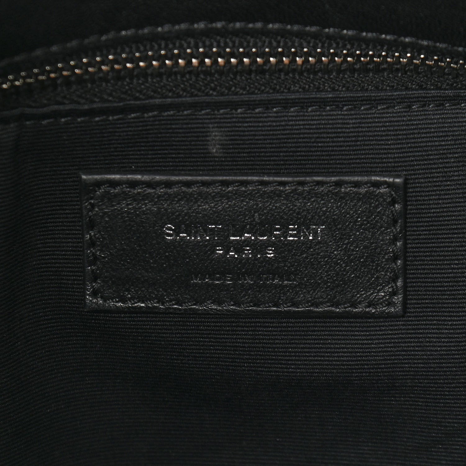 Saint Laurent Lambskin Quilted Medium Loulou Puffer Monogram Chain Satchel Black 6 of 9