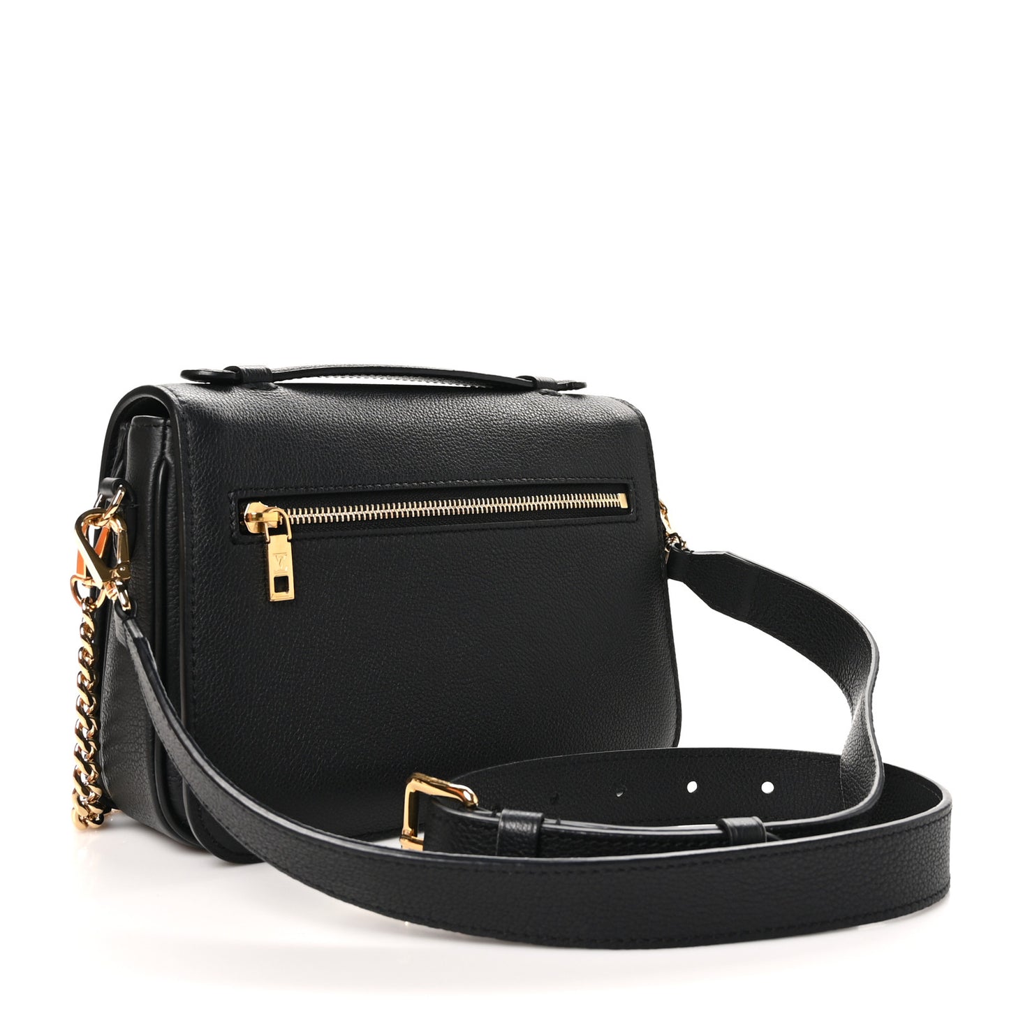 Grained Calfskin Lockme Oxford Black