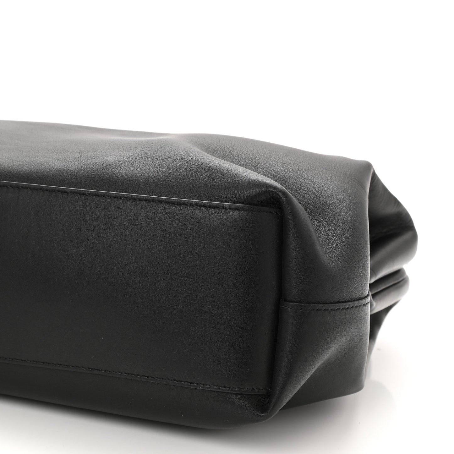 Calfskin Large The Point Triangle Bag Black
