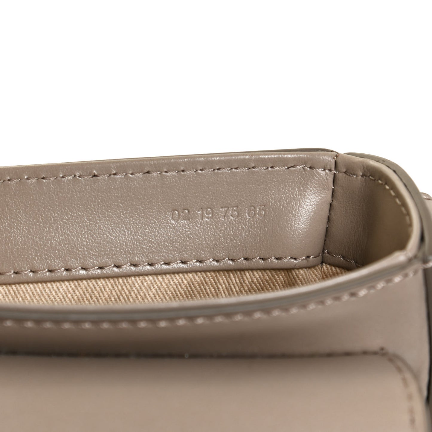 Shiny Calfskin Suede Mini C Double Carry Motty Grey