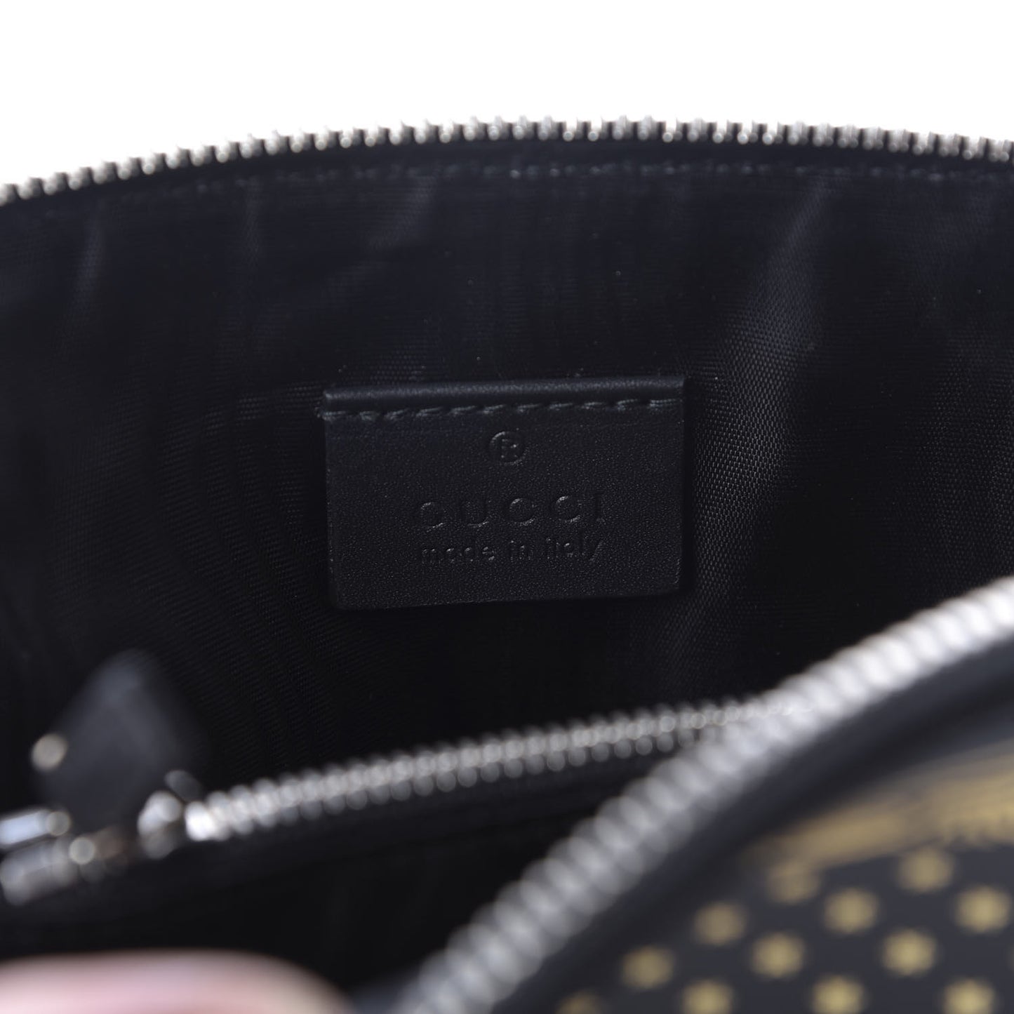 X SEGA Calfskin GUCCY Stars Mini Dome Shoulder Bag Black Gold
