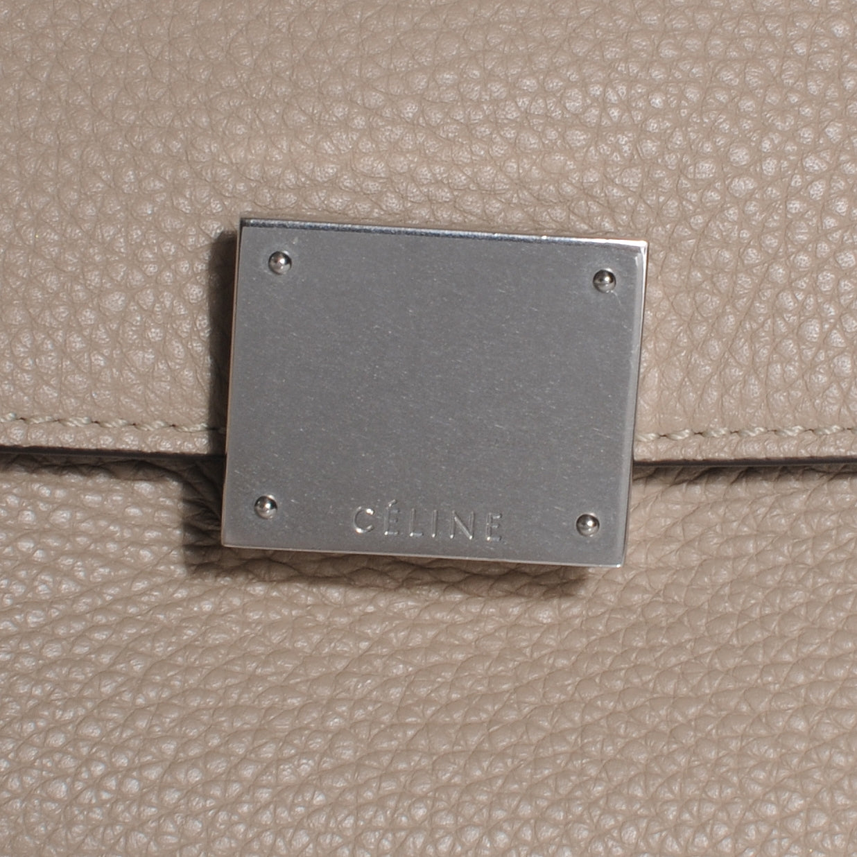 Celine Calfskin Suede Large Trapeze Dune 5 of 10