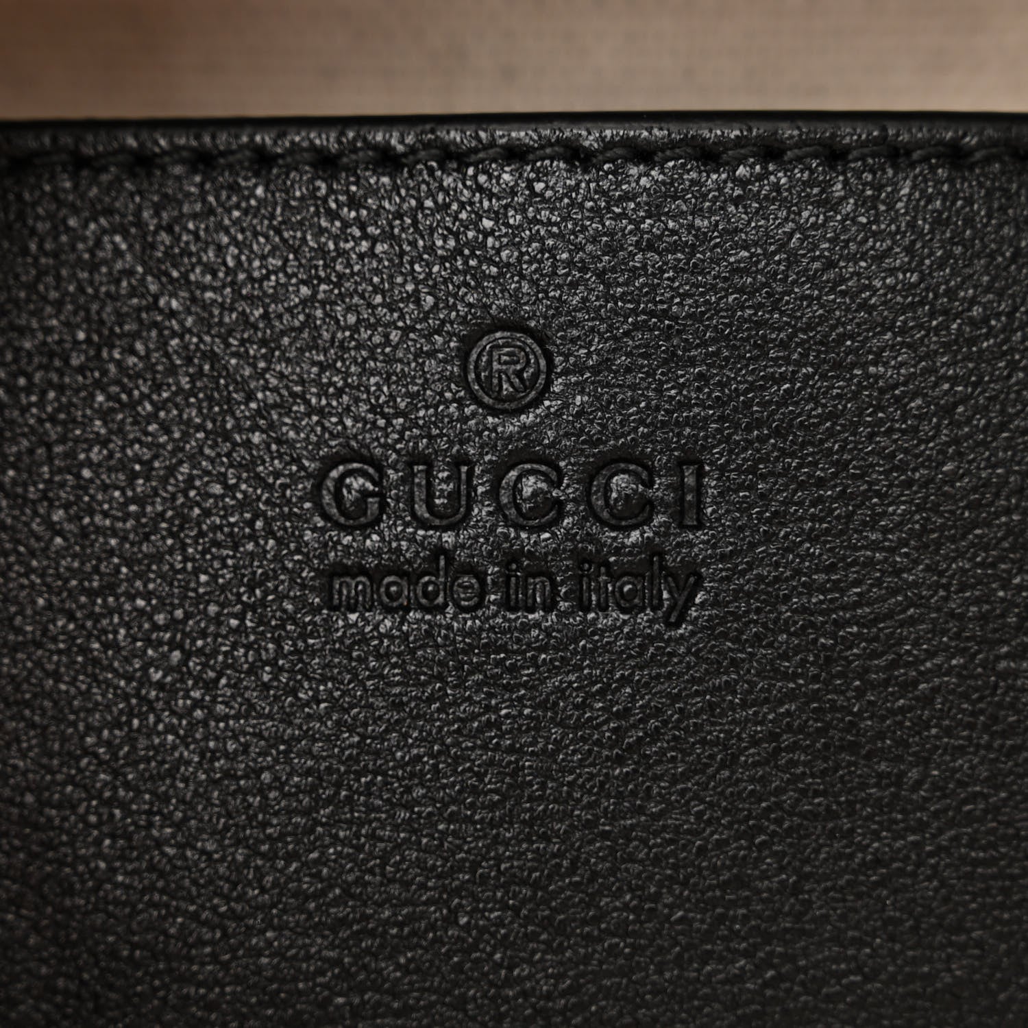 Gucci Sakai Be Green Calfskin Diagonal Stitched Blondie Top Handle Bag Black 6 of 11