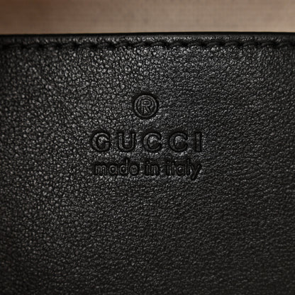 Gucci Sakai Be Green Calfskin Diagonal Stitched Blondie Top Handle Bag Black 6 of 11