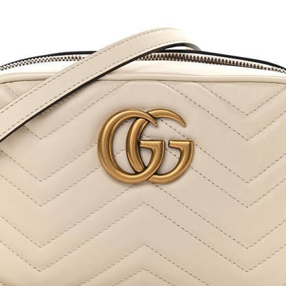 Gucci Calfskin Matelasse Small GG Marmont Chain Shoulder Bag White 8 of 10
