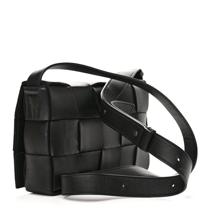 Bottega Veneta Lambskin Maxi Intrecciato Cassette Crossbody Bag Black 3 of 11