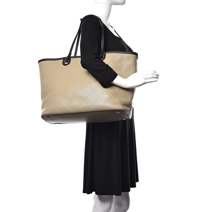 Chanel Grained Calfskin Large Shopping Fever Tote Beige 2 of 10