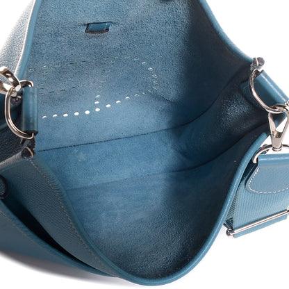Hermes Taurillon Clemence Evelyne III PM Blue Jean 5 of 12