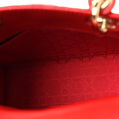 Christian Dior Lambskin Cannage Small My ABCDior Lady Dior Red 5 of 10