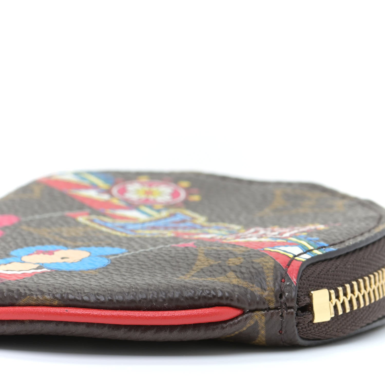 Louis Vuitton Monogram 2020 Christmas Animation Bumper Cars Round Coin Purse Coquelicot 6 of 10